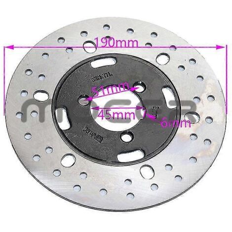 Disques de frein avant et arrière 220 mm, 190 mm et 130 mm pour motos tout-terrain, quads et karts 50-125 cm³ - 190 mm G (1/5)