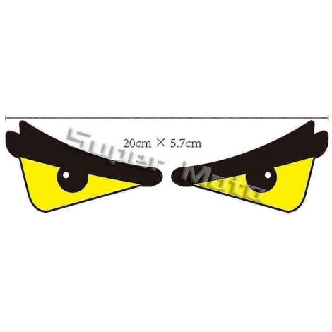Autocollant réfléchissant œil de diable pour moto, voiture, carénage, casque, adhésif étanche pour vitre de voiture - Accessoire (1/4)