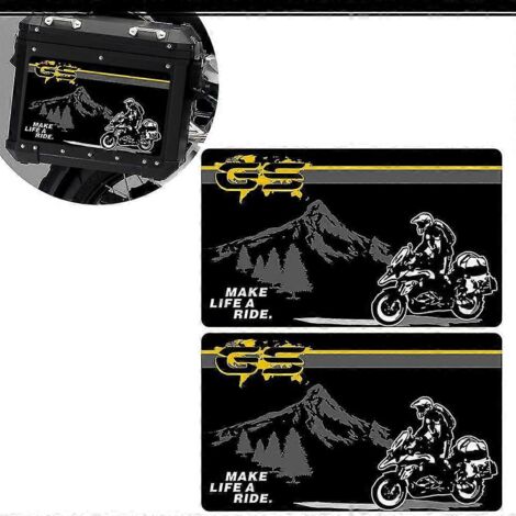 Autocollants de coffre pour BMW R1250GS, R1200GS, F850GS, F800GS, G310GS, F750, 850 et 800 (valises en aluminium) - Lot de 3 (1/5)