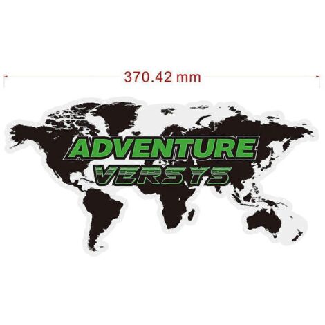 Autocollants pour coffre, valises, pare-brise et réservoir Kawasaki Versys 300, 400, 650 et 1000 Adventure (2 pièces) (1/5)