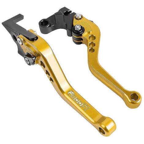 Poignées de guidon courtes et longues en aluminium usiné CNC pour moto BMW F800R (2009-2018) - Jaune (1/5)