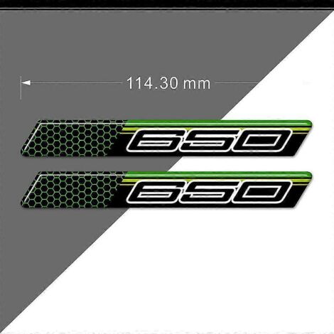 Autocollants de protection de réservoir pour Kawasaki Ninja 650 Z Z650 Versys (2019-2021) : kit d'autocollants, logo et emblème de genou pour carénage (2018-650) (gris) 7 (1/5)