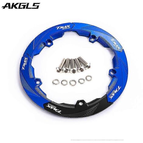 Accessoire pour Yamaha Tmax 560 Tech Max, Tmax 560, Tmax 530 SX DX : protection de poulie de courroie de boîte de vitesses (bleu). (1/5)