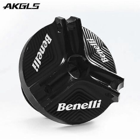 Couvercle de remplissage d'huile moteur pour motos Benelli TRK 502, 502X, 502C, 752S, 251, BN302, Leoncino 250/500 / Trail, TNT125 et TNT251 — Pièces détachées Benelli noires (1/5)