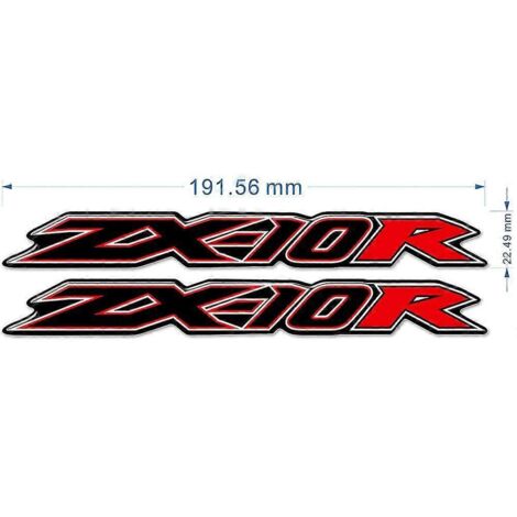 Kit d'autocollants pour protection de réservoir, emblème de genouillère et logo Kawasaki Ninja ZX-10R ZX10R ZX 10R-- (1/5)