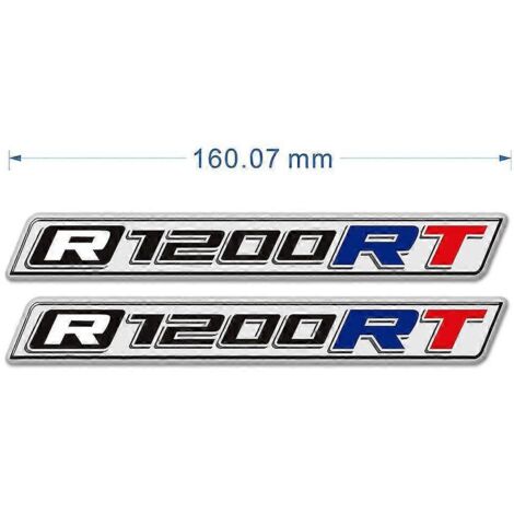 Kit d'autocollants pour BMW R1200rt, R1200 RT, R 1200 : protection pour valises, coffre, réservoir, genouillère, emblème et accessoire (2 pièces). (1/5)