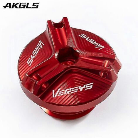 Bouchon de remplissage d'huile moteur pour moto Kawasaki Versys 650, Versys 650 1000 et Versys 1000 SE - Accessoires en alliage d'aluminium usiné CNC - Rouge Versys (1/5)