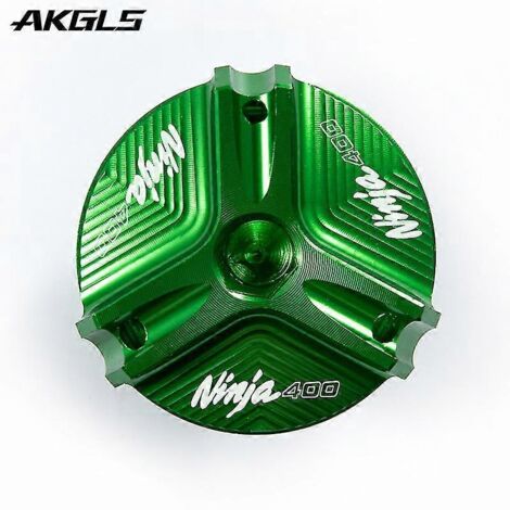 Accessoires de protection pour bouchon de remplissage d'huile moteur et cache-boulon de réservoir de carburant pour moto Kawasaki Ninja 400 (modèles 2018 et 2019) (1/4)