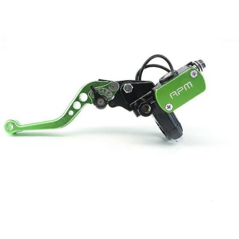 Maître-cylindre de frein et d'embrayage Rpm Px-1 14 mm, levier de guidon, embrayage hydraulique pour moto, moteur de course, compatible Honda et Yamaha 22 mm - Vert, gauche (1/5)