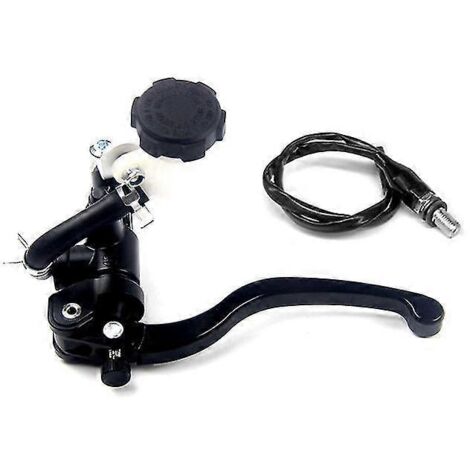 Interface de tuyau de pompe de frein et d'embrayage universelle pour moto, radiale, 17,5 mm, maître-cylindre 22 mm pour Vespa, Hyosung, Sherco, Honda - Noir, gauche (1/5)