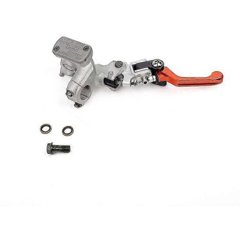 Maître-cylindre de frein hydraulique avant universel M10 pour moto, levier de frein à disque droit rouge, pour modification de moto - Orange (1/5)