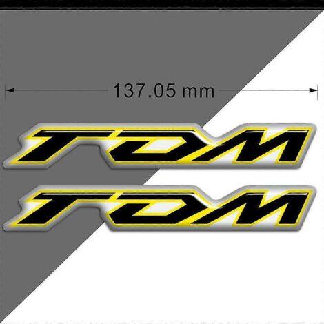 Autocollants de protection pour carénage, réservoir de carburant et emblème Yamaha TDM 850/900 - Accessoire de protection 3D pour moto - TDM (Jaune) (1/4)