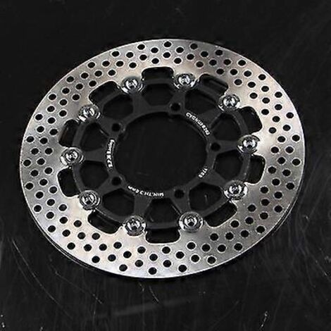 Disque de frein flottant universel 20057 mm / 22070 mm / 26060 mm pour moto, usiné CNC, compatible scooter, moto sportive, moto tout-terrain, quad et quad - Style A 260, noir (1/5)