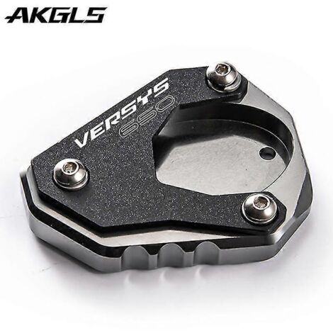 Plaque d'extension de support latéral pour moto Kawasaki Versys650 (2011-2022) - Accessoires pour augmenter la longueur de la plaque d'extension - gris (1/5)