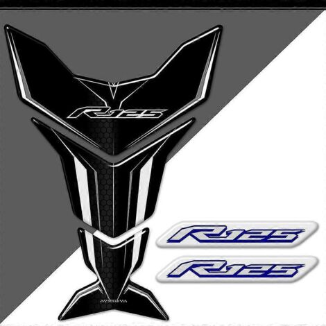 Protection de réservoir pour Yamaha YZF R125 (2014-2020) - Autocollants, emblèmes et logos (Bleu) - Lot de 3 (1/5)