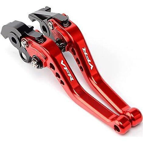 Leviers de frein et d'embrayage réglables pour Honda VFR800F (2002-2017), en aluminium usiné CNC, rouge. (1/5)