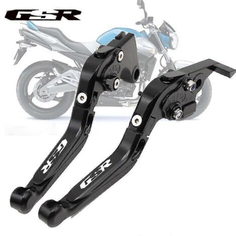 Leviers de frein et d'embrayage courts CNC avec logo GSR--12 pour motos Suzuki GSR 750 (2011-2016) et GSR 600 (2006-2011). (1/5)