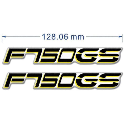 Protection de réservoir, emblème, logo, autocollants de carénage et de garde-boue pour BMW G310GS, F650GS, F750GS, F850GS, F 650, 750, 850 GS (aluminium jaune) - Modèle F750GS (1/5)