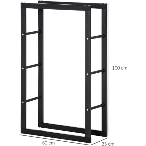 Stockage bûches salon et terrasse abritée rack à bois robuste