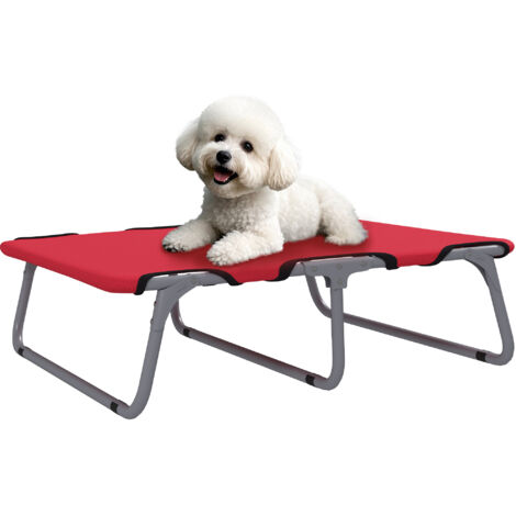Cage pliante pour petit chien, intérieur et extérieur, métal et tissu Oxford, 71x58x20 cm, rouge