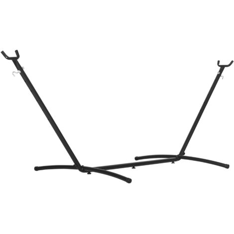 Supporto regolabile per amaca, telaio portante max 120 kg, 280x120x110 cm, noir (1/5)