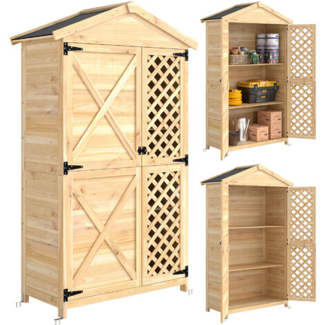 Armoire de Jardin Extérieur avec Porte Aérée et Kit Anti-Basculement (1/5)