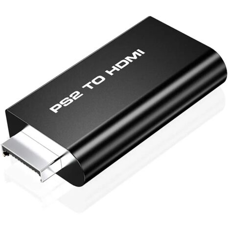 Convertisseur PS2 vers HDMI adaptateur audio vidéo HD sortie HDMI pour console PlayStation 2 compatible TV écran plug and play 1 pièce Noir (1/4)