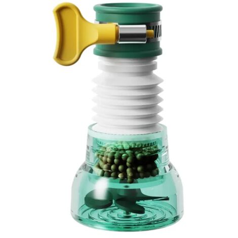Filtre robinet eau purificateur universel douchette anti éclaboussures rallonge robinet économiseur eau pression réglable filtre cuisine salle de bain 1 pièce Vert (1/5)