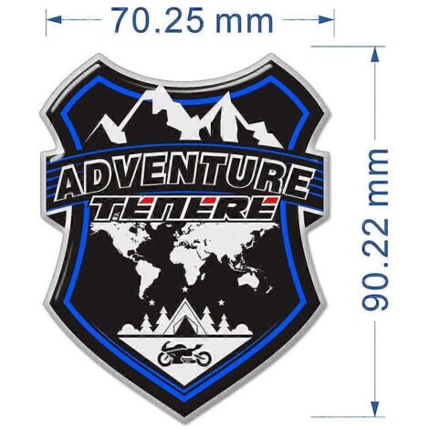 Nouveaux autocollants 3D pour Yamaha Super Ténéré XT1200X XT1200ZE XT 1200Z ZE ES XTZ XT1200E (kit essence/huile, genouillères, protection de réservoir) - TENERE (1 pièce) 25 (1/5)