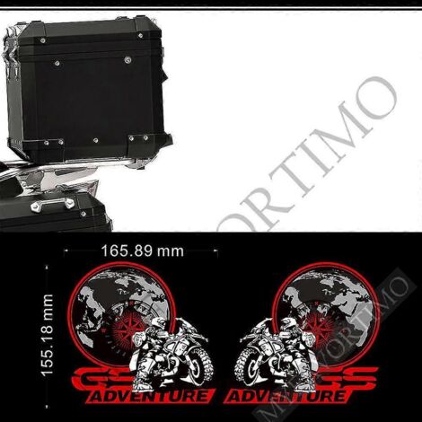Autocollants pour BMW R1200GS, F850GS, F800GS, R1250GS, F750GS, G310GS, R1150GS, GSA, HP, valises de coffre, bagages, valises en aluminium, Adventure - GS Stickers28 (1/5)