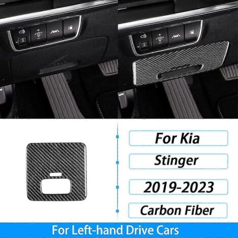 Pour Kia Stinger 2019-2023 : Garniture de levier de vitesse, sortie d'air, vitre, tableau de bord, panneau de porte en fibre de carbone, autocollant intérieur (1/5)