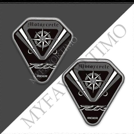 Pare-brise, déflecteur de vent, kit de protection genoux, coques, autocollants 3D pour Yamaha FJR1300, protection de réservoir FJR1300 - Ivoire (1/5)