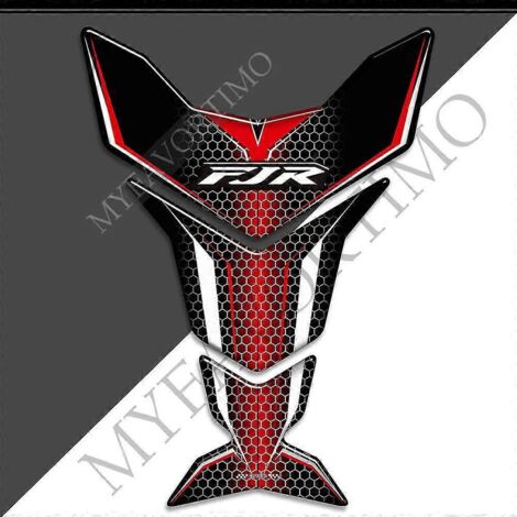 Pare-brise, déflecteur de vent, kit de protection genoux, coques, autocollants 3D pour Yamaha FJR1300, protection de réservoir FJR1300 - Blanc (1/5)