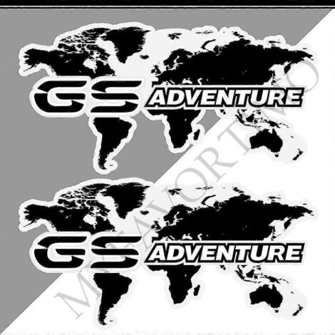 Autocollants en aluminium pour valises de coffre BMW R1200GS, F850GS, F800GS, R1250GS, F750GS, R 1200, 1250, 850, 750 GS, GSA Rallye Adventure - Longueur 250 mm (24 pièces) (1/5)