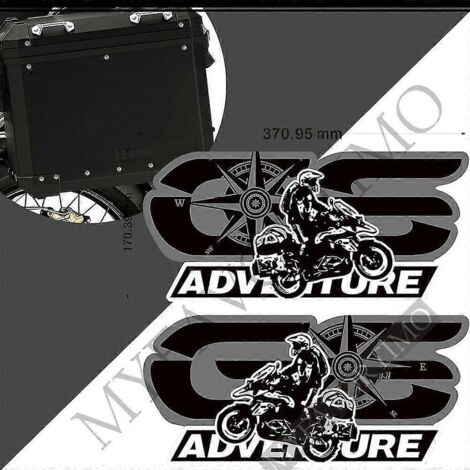 Autocollants pour BMW R1200GS, F850GS, F800GS, R1250GS, F750GS, G310GS, R1150GS, GSA, HP, valises de coffre, bagages, valises en aluminium, Adventure - Autocollants GS 1 (1/5)