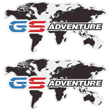 Autocollants Adventure pour BMW R1200GS, R1250GS, F 850, 800, 750, G 310 GS (côtés, dessus, coffre, valises) - 2014, 2015, 2020 - bleu et rouge (1/5)