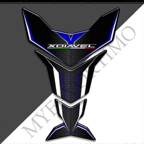 2015 2016 2017 2018 2019 2020 2121 Protection Autocollants 3D Kit de protection pour réservoir d'essence et d'huile - Genouillère et protection de réservoir pour Ducati XDiavel SX Diavel (1/5)