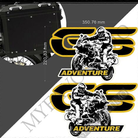 Autocollants pour BMW R1200GS, F850GS, F800GS, R1250GS, F750GS, G310GS, R1150GS, GSA, HP, valises de coffre, bagages, valises en aluminium, Adventure - GS Stickers11 (1/5)