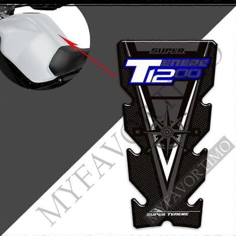 Nouveaux autocollants 3D pour Yamaha Super Ténéré XT1200X XT1200ZE XT 1200Z ZE ES XTZ XT1200E (kit essence/huile, genouillères, protection de réservoir) - TENERE (1 pièce) (1/5)