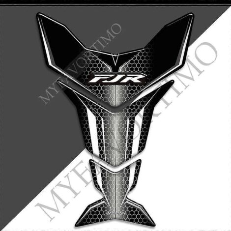 Pare-brise, valises latérales, déflecteur de vent, kit de protection genoux, sacoches, protection de réservoir, autocollants 3D décoratifs pour Yamaha FJR1300 (transparent) (1/5)