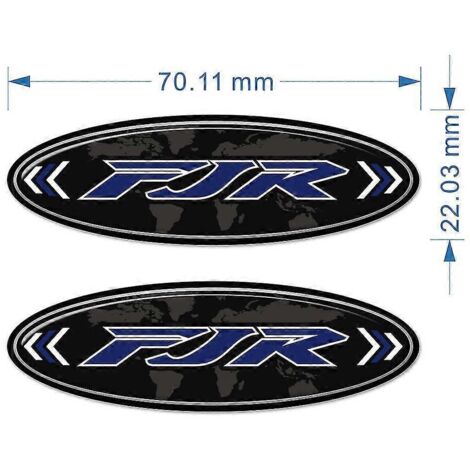 Autocollants pour pare-brise, coffre, valises en aluminium, protection de réservoir, emblème et logo pour Yamaha FJR1300 (modèle 2019 - FJR4). (1/5)