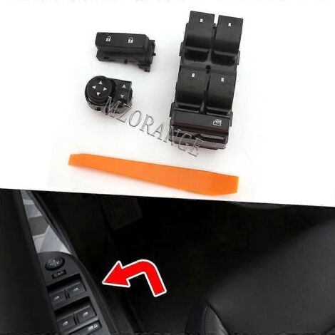 Bouton de lève-vitre électrique, verrouillage des portes, commande de rétroviseur pour Chevy Silverado 2007-2013 et GMC Sierra 1500, 2500HD et 3500HD. (1/5)