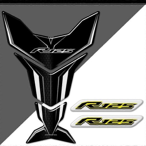 Protection de réservoir pour Yamaha YZF R125 (2014-2020) - Autocollants, emblèmes et logos (Jaune) - Lot de 4 (1/4)