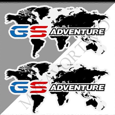 Autocollants en aluminium pour valises de coffre BMW R1200GS, F850GS, F800GS, R1250GS, F750GS, R 1200, 1250, 850, 750 GS, GSA Rallye Adventure - Longueur 370 mm (4 pièces) (1/5)