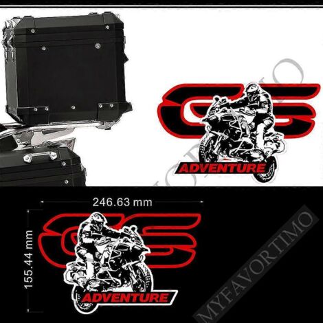 Autocollants pour BMW R1200GS, F850GS, F800GS, R1250GS, F750GS, G310GS, R1150GS, GSA, HP, valises de coffre, bagages, valises en aluminium, Adventure - GS Stickers20 (1/5)