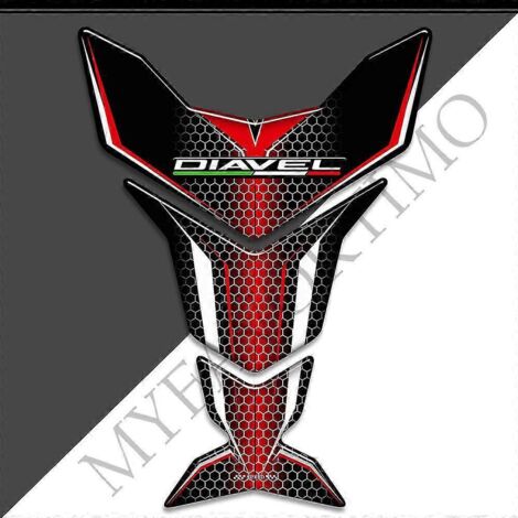 Autocollants pour moto Ducati Diavel 1260s V2 V4 : protection de réservoir, emblème de carénage, logo, garde-boue, pare-brise, protège-mains – Diavel11 (1/5)