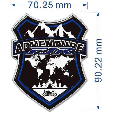 Autocollants pour pare-brise, coffre, valises en aluminium, protection de réservoir, emblème et logo pour Yamaha FJR1300 (modèle 2019 - FJR1). (1/5)