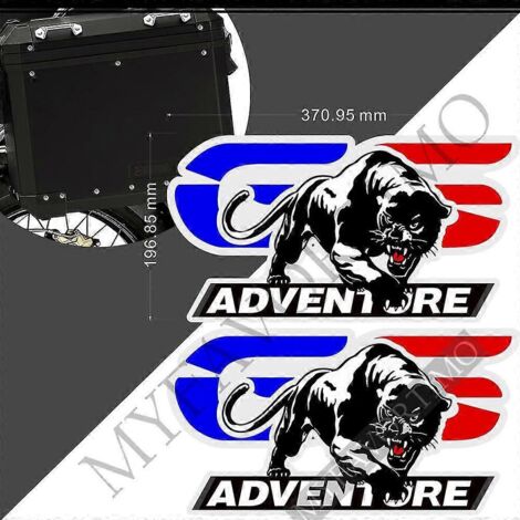 Autocollants pour BMW R1200GS, F850GS, F800GS, R1250GS, F750GS, G310GS, R1150GS, GSA, HP, valises de coffre, bagages, valises en aluminium, Adventure - GS Stickers9 (1/5)
