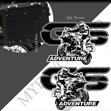 Autocollants pour BMW R1200GS, F850GS, F800GS, R1250GS, F750GS, G310GS, R1150GS, GSA, HP, valises de coffre, bagages, valises en aluminium, Adventure - GS Stickers8 (1/5)