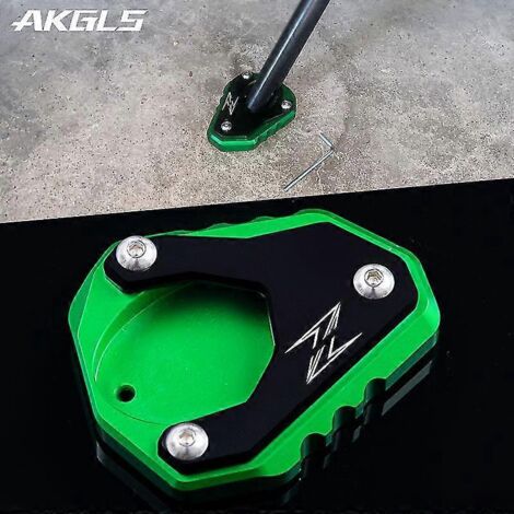 Pour Kawasaki Ninja400 Ninja 400 Z400 2018 2019 2020 Moto CNC Béquille latérale Extension de support Plaque de support Agrandir-- (1/5)